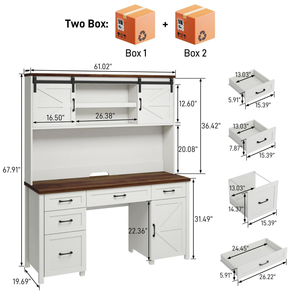 67" H Executive Desk with File Drawer G839214
