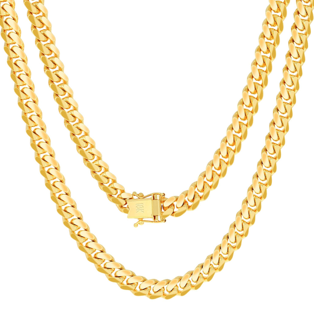 18k Yellow Gold Cuban Link Chain Necklace B40470