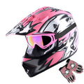 Youth Motocross Helmet with Goggles and Gloves Y729