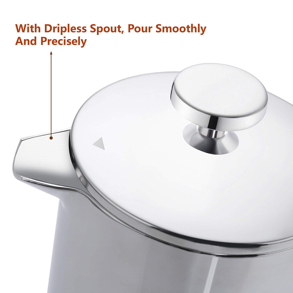 Single Serve Stainless Steel Thermal French Press E15256
