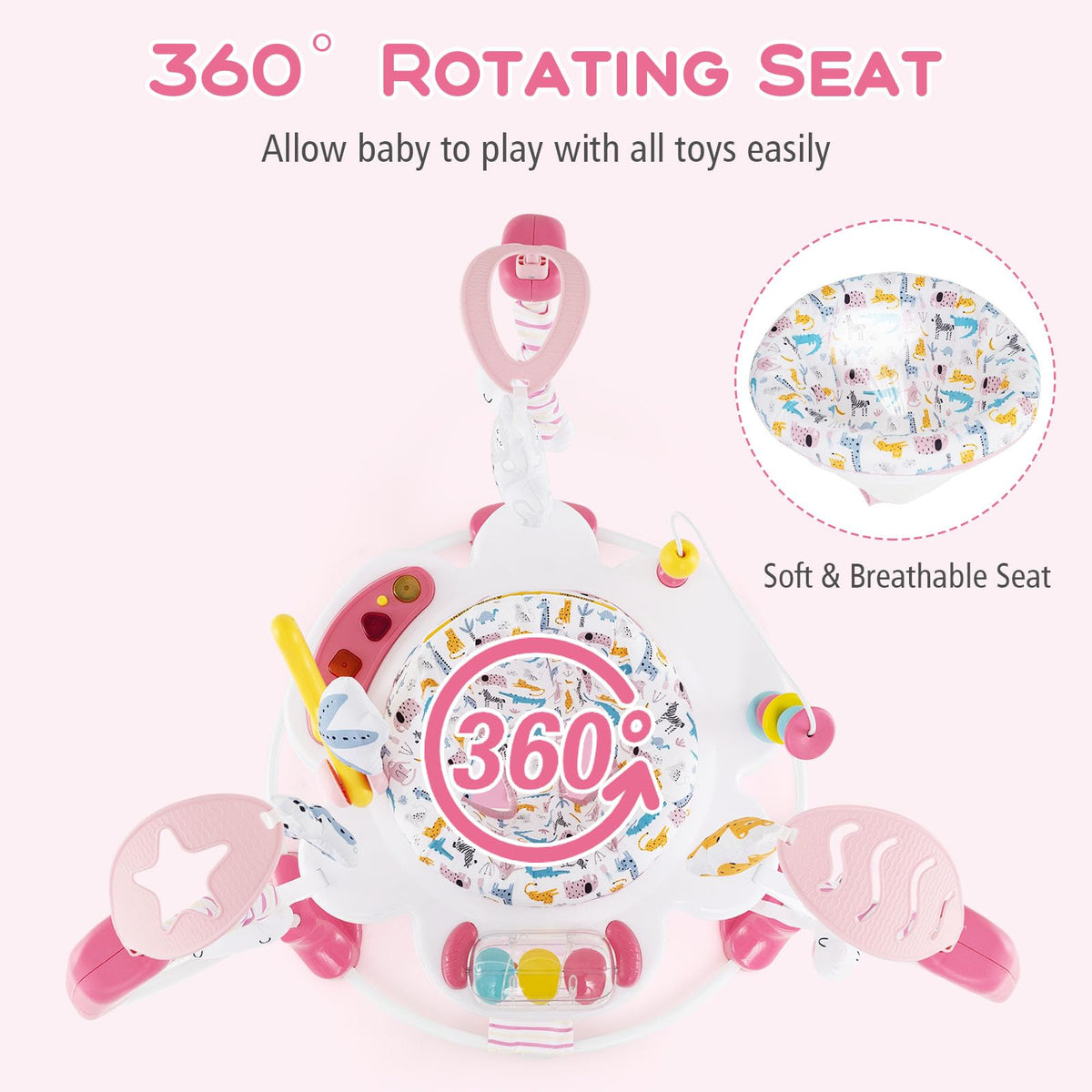 Pink 3 in 1 Baby Jumpers and Bouncers X810152