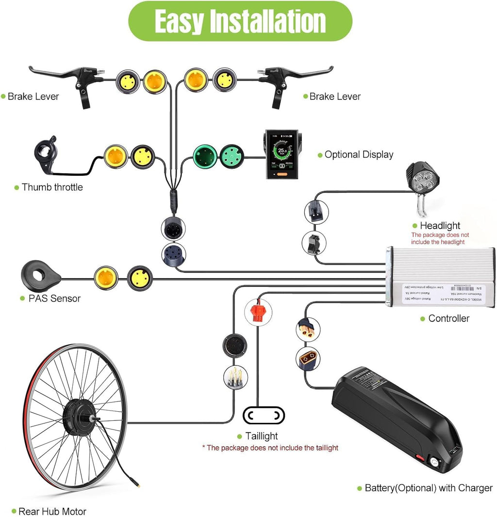 48V 500W 750W Rear Hub Motor Ebike Conversion Kit N575