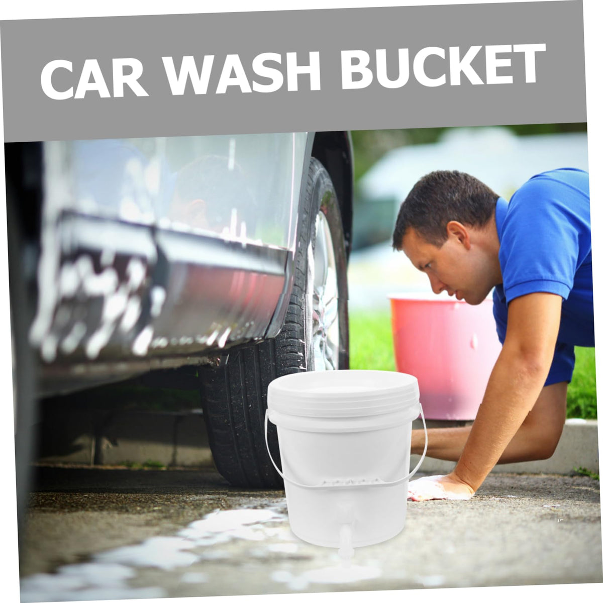 Water Storage Jug with Faucet 10l Plastic Container T349623