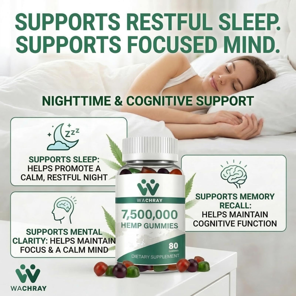 Organic Vegan Hemp Gummies with Omega 3 6 9 Z2056