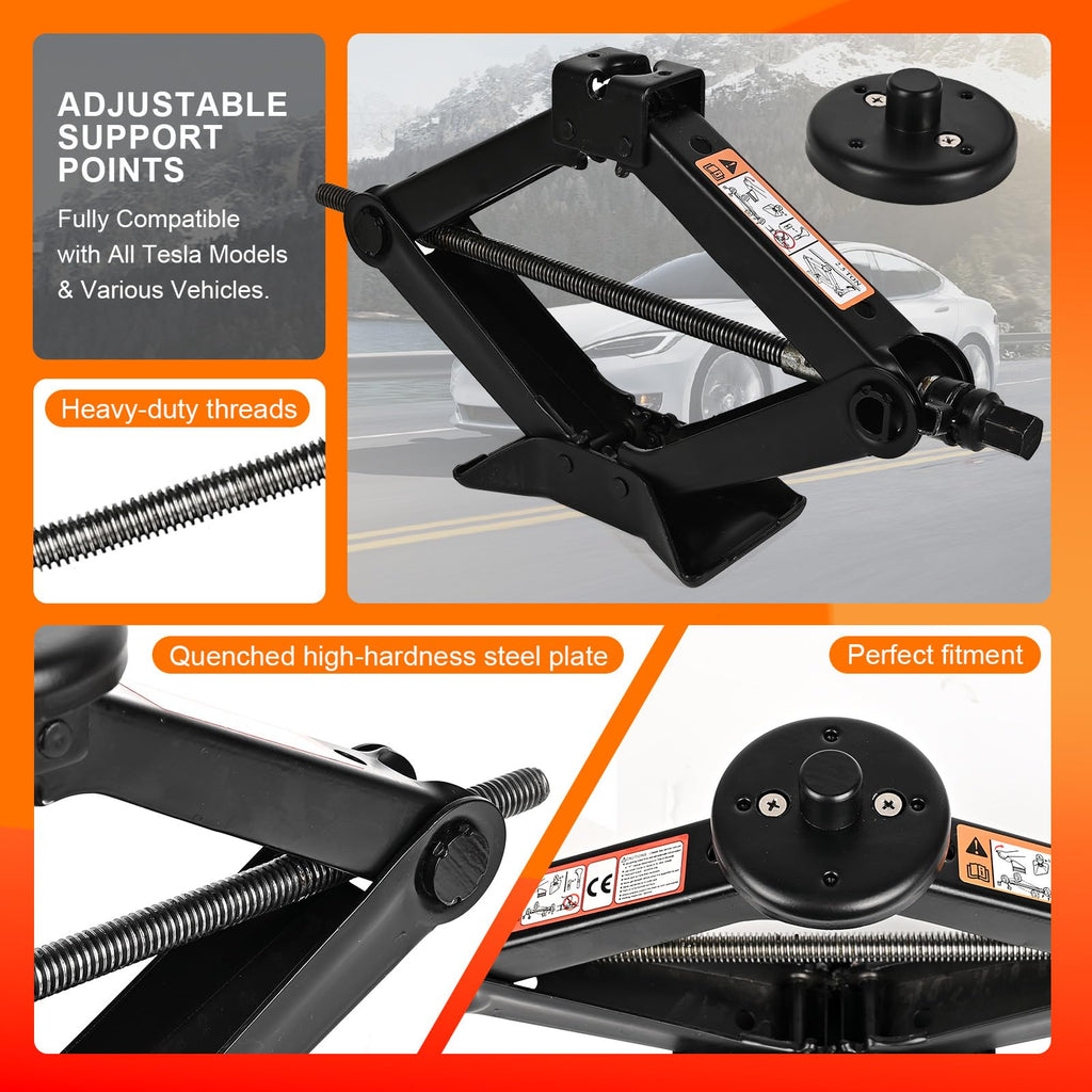 2.5 Ton Scissor Jack with Jack Pads & Tire Repair Kit H143