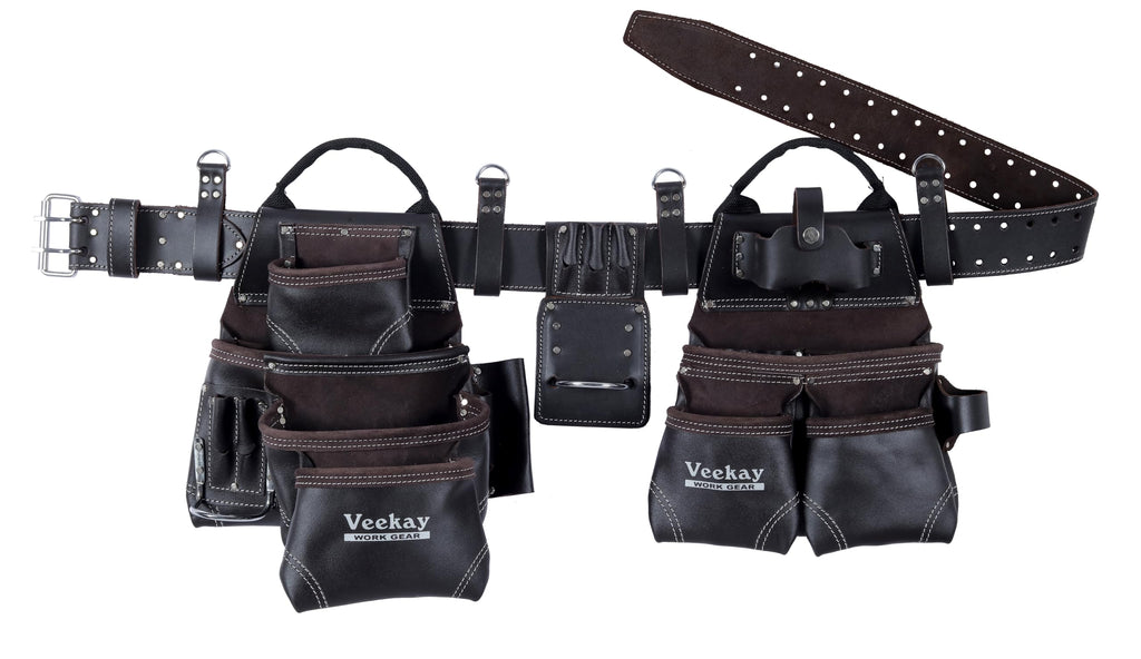 Brown Leather 22-Pocket Tool Belt S231578