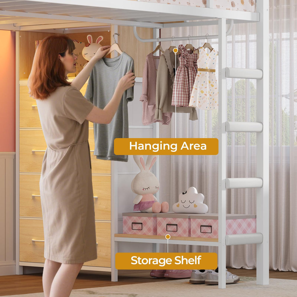 Full Over Twin Bunk Bed with 8 Storage Drawers Y2909
