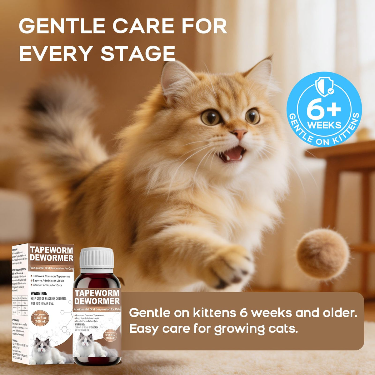 Liquid Cat Tapeworm Dewormer O91109