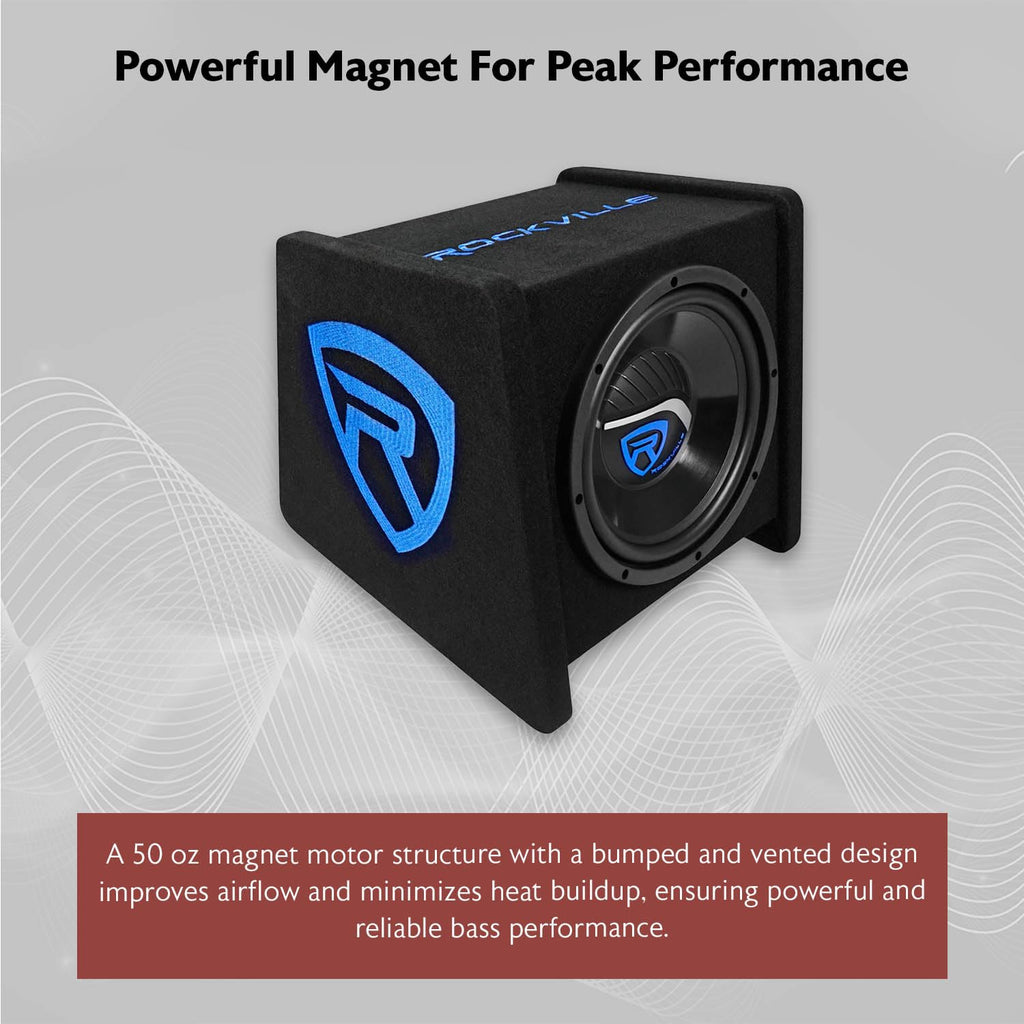 10" Car Subwoofer Enclosure with Mono Amplifier B3788