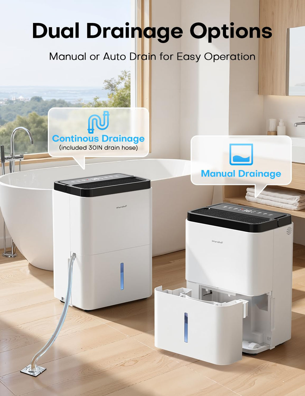 35 Pints Dehumidifier with Drain Hose W493