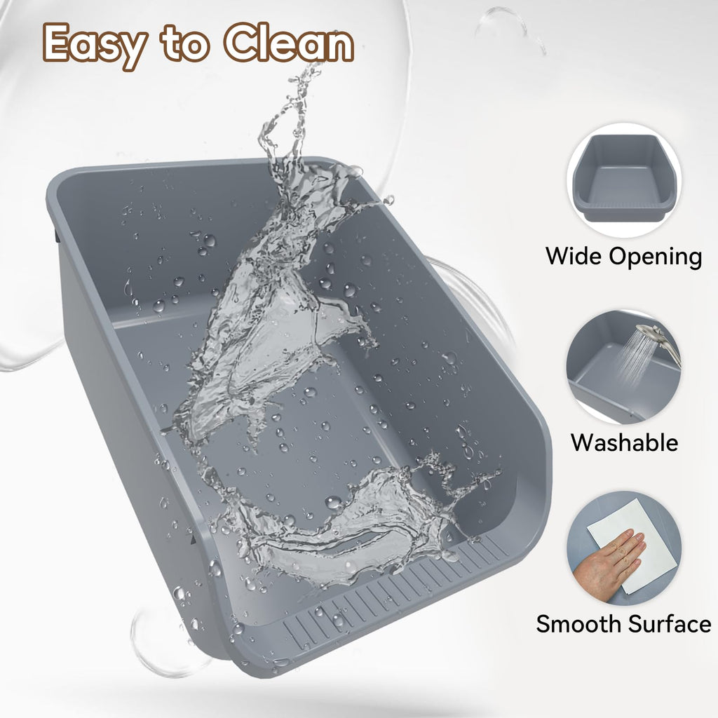 Large High Sided Plastic Cat Litter Box B40537