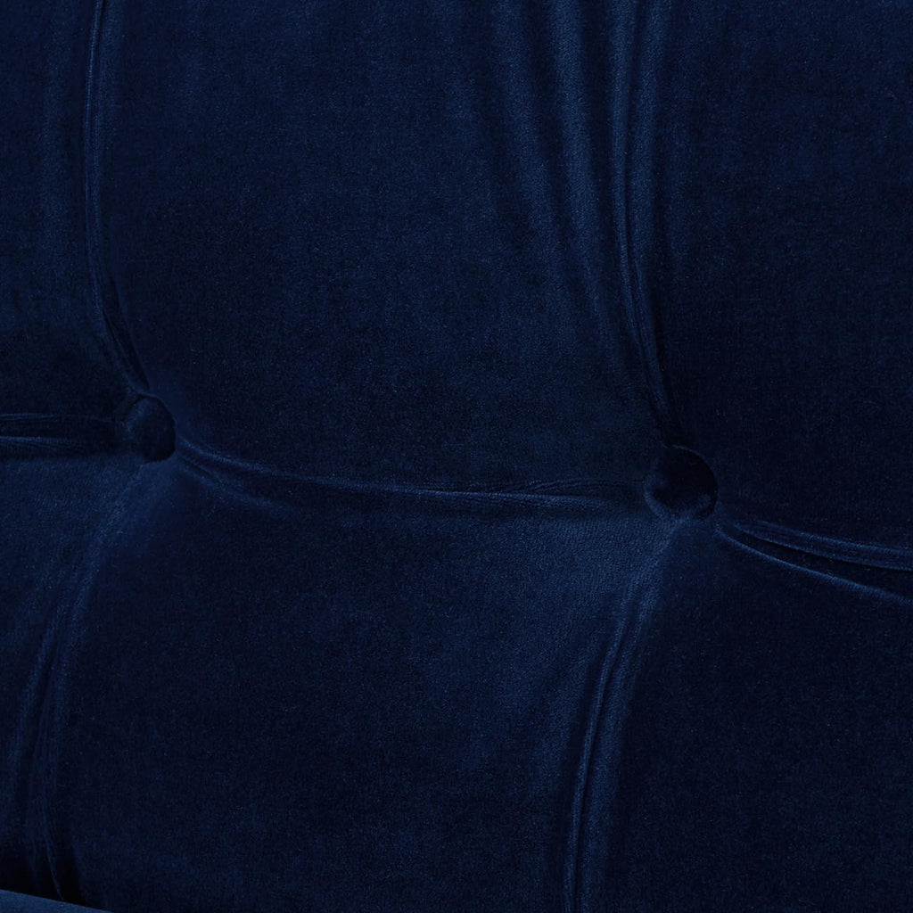 Navy Blue Velvet Tufted Sofa M179844