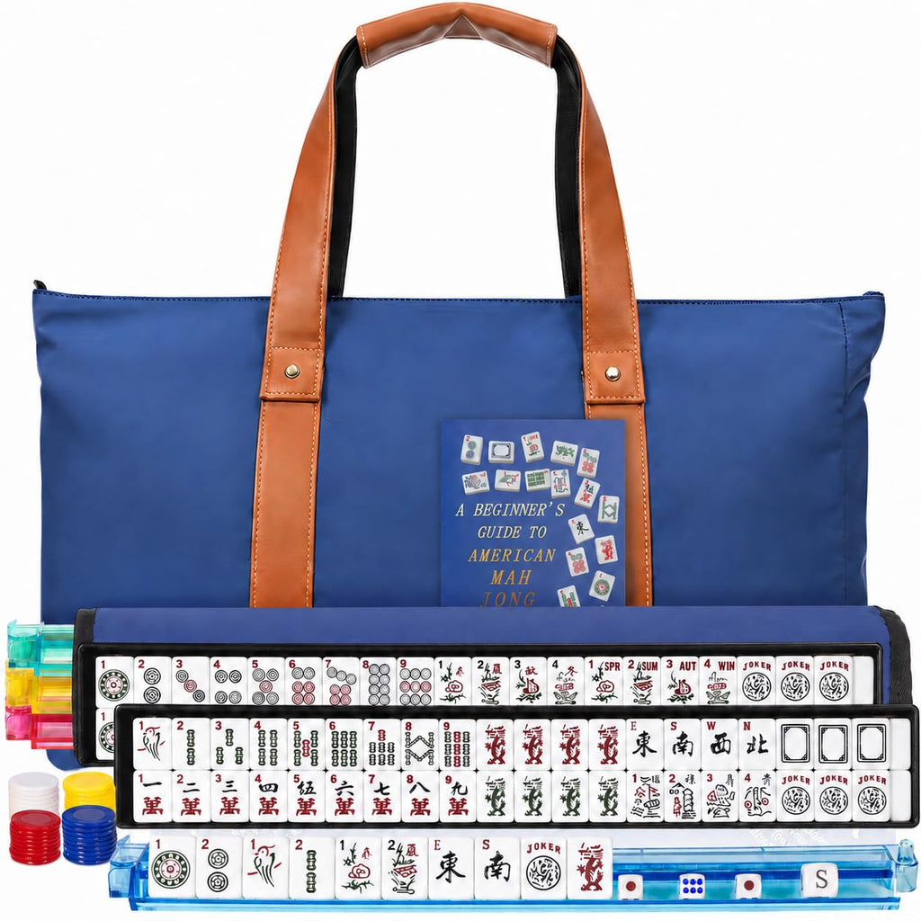 Mahjong Game Set with Racks, 166 Tiles & Bag B104849