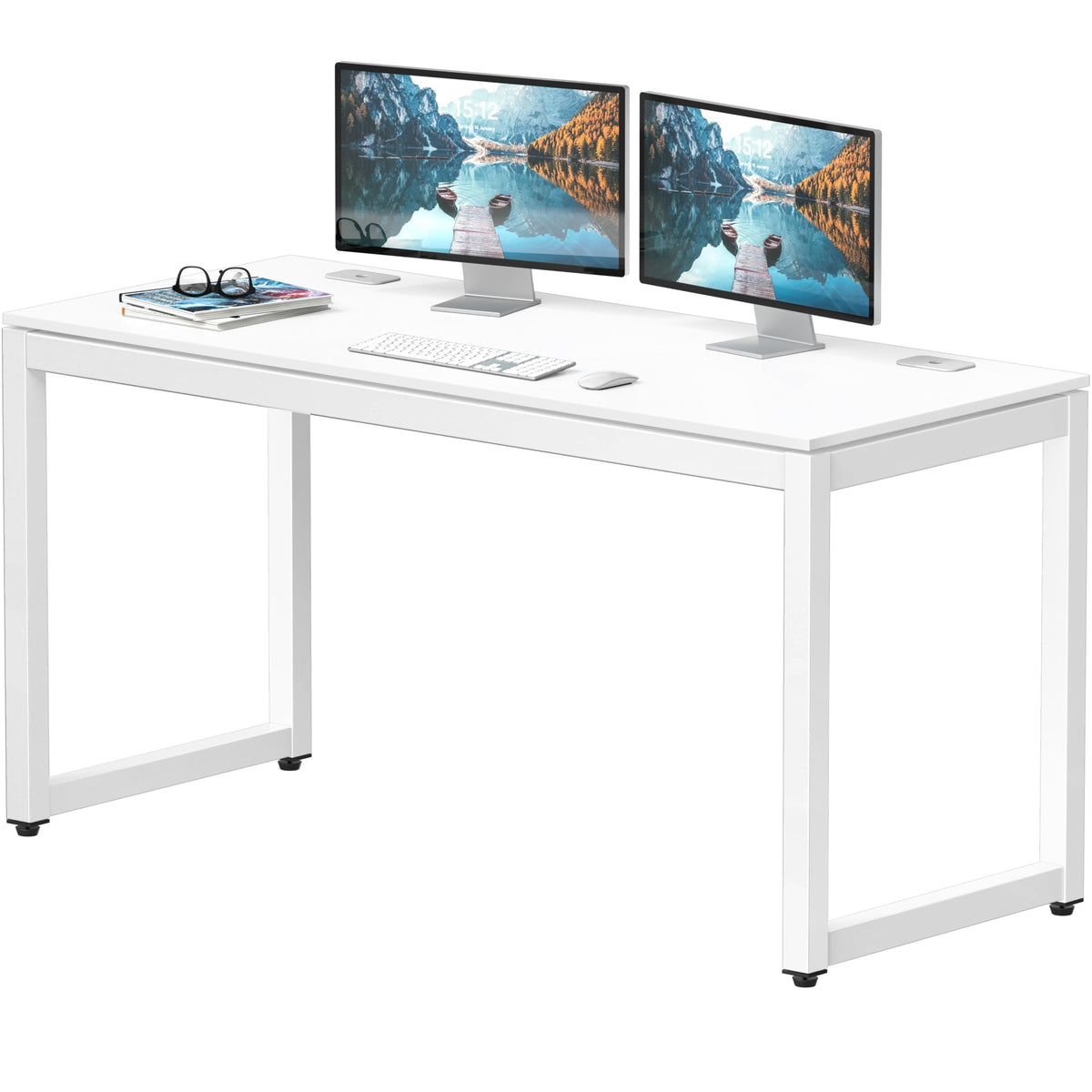 55-Inch White Office Computer Desk B581065