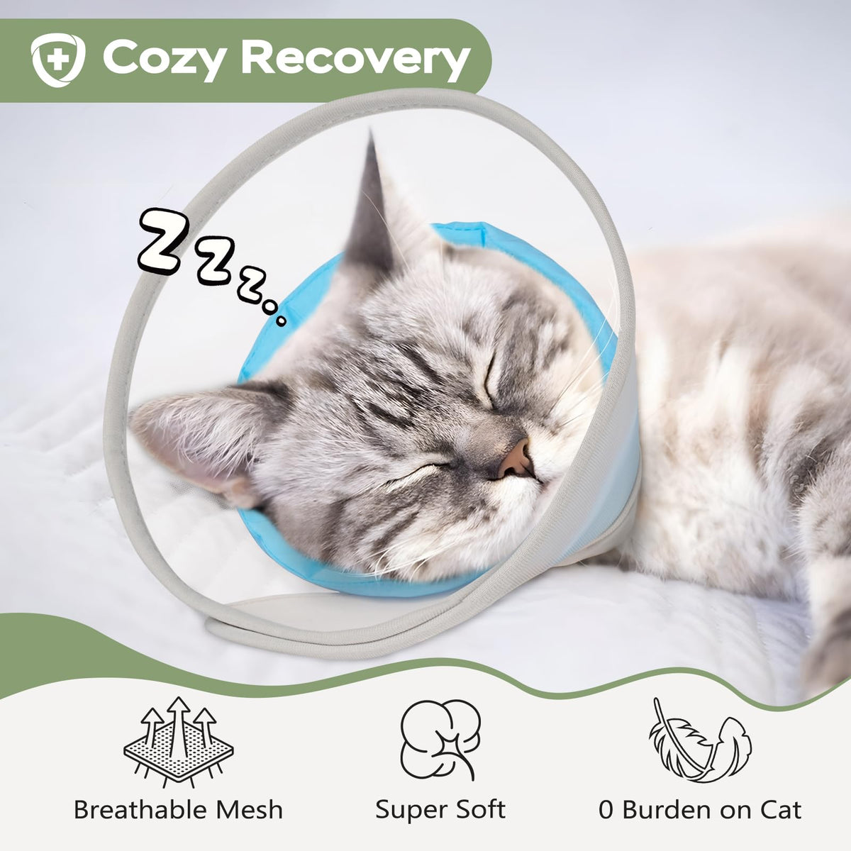 Soft Waterproof Mesh Cat Recovery Cone Collar K71953