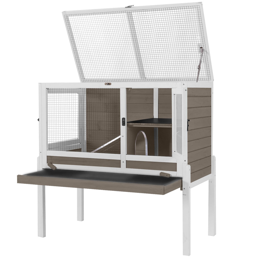 Brown Guinea Pig Cage with Sliding Tray and Ramp X1056