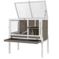 Brown Guinea Pig Cage with Sliding Tray and Ramp X1056