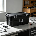 Storage Chest 22 Gal Heavy Duty Lockable Trunk with Wheels I332