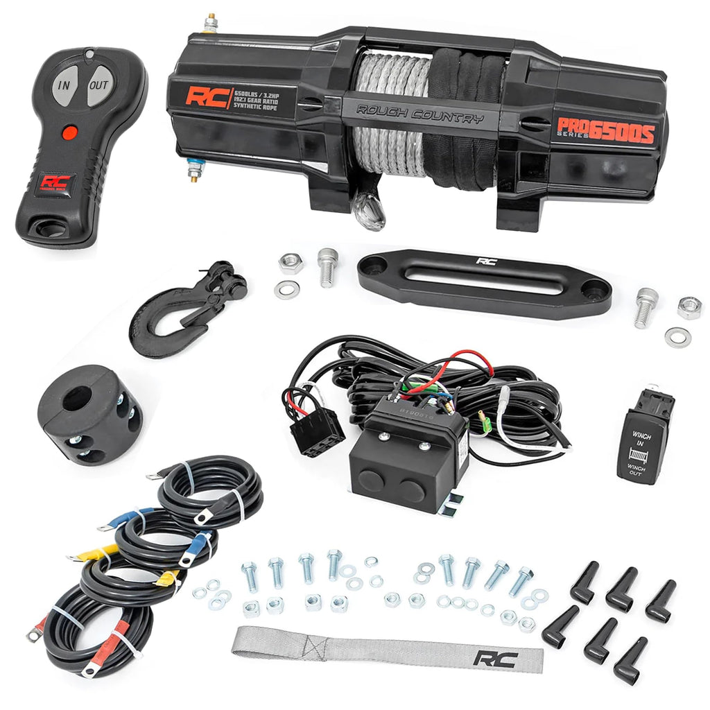 6500 LB Electric Winch with Synthetic Rope and Wireless Remote R290
