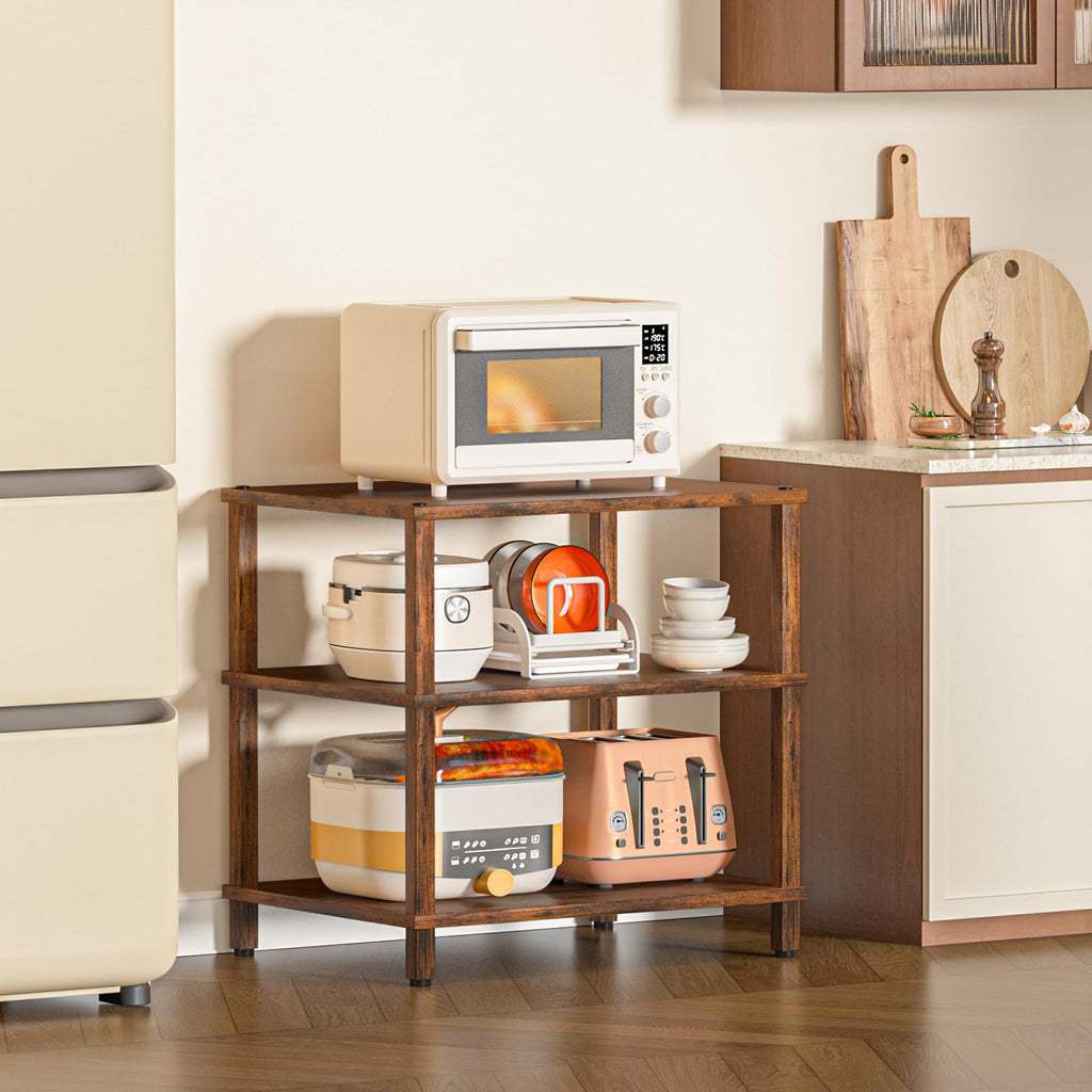 Brown 3-Tier Wooden Media Stand D77985