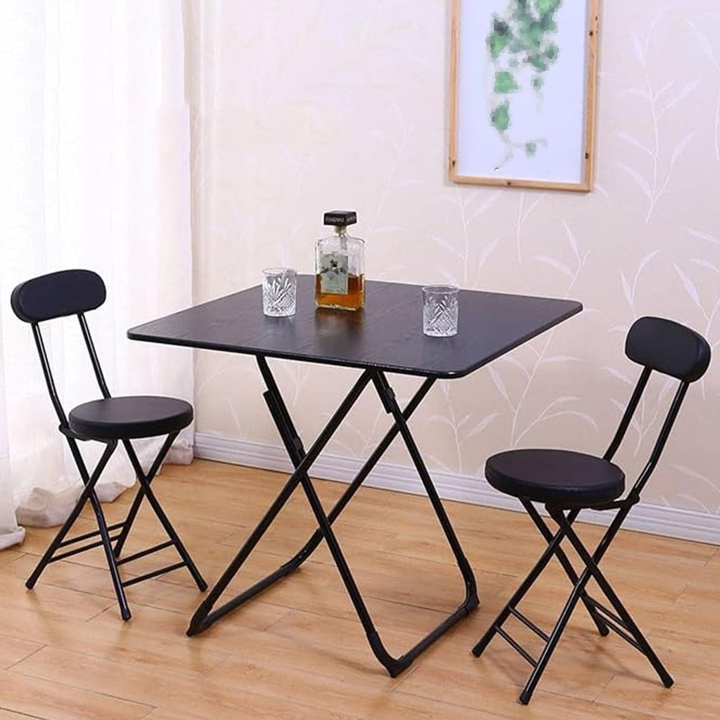 Black Folding Chairs with Cushion 2 Pack L352