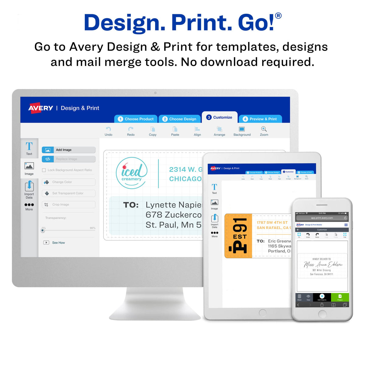 Printable Shipping Labels, 4" x 6", White, 20 Blank Address Labels Y174230