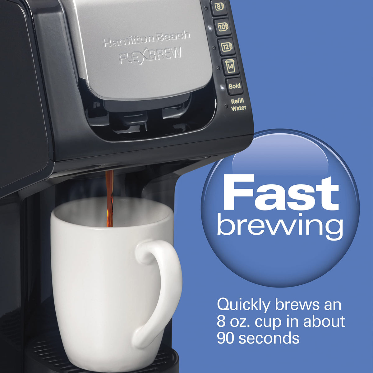 Single-Serve Coffee Maker with Removable Reservoir, Black E954253