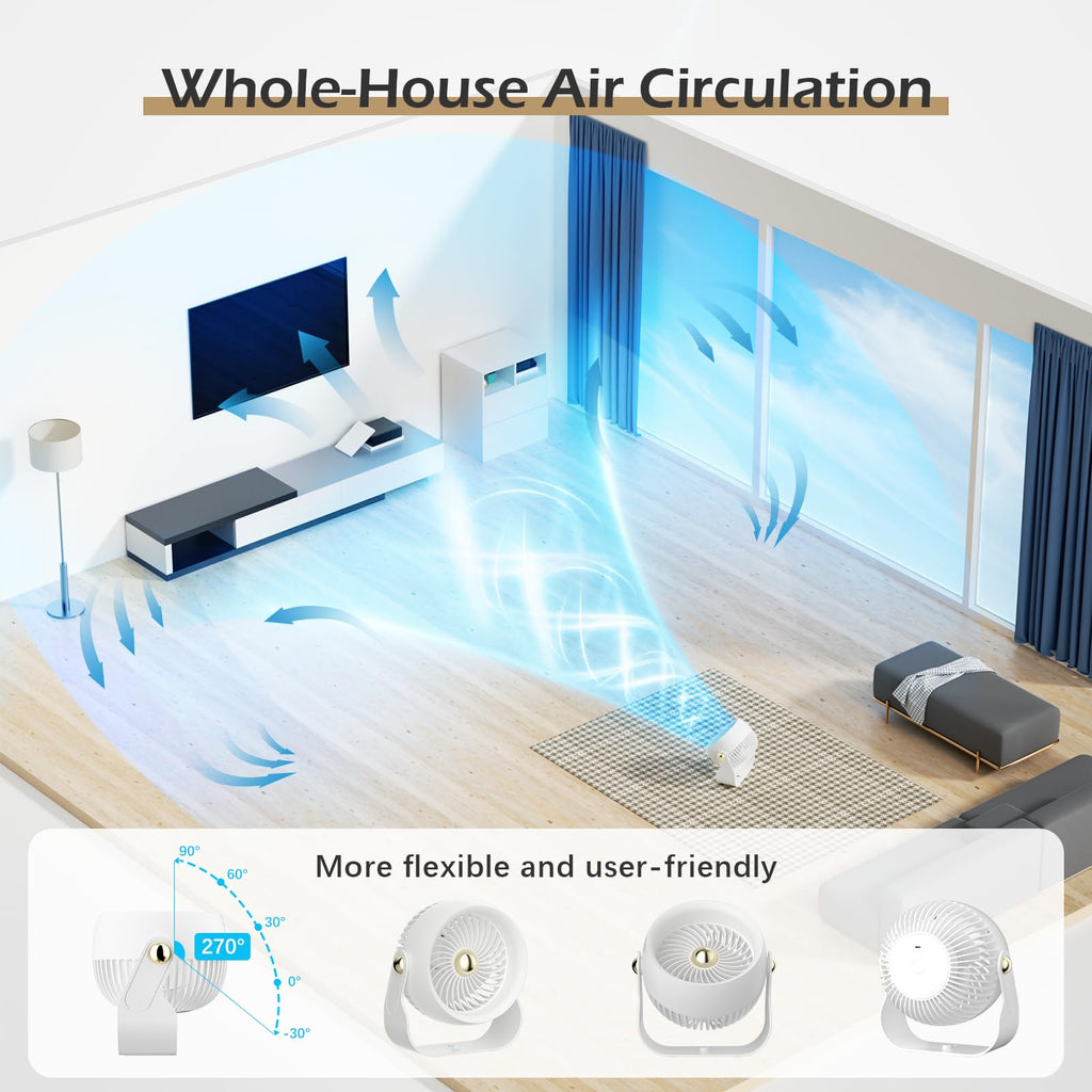 Portable Rechargeable 8 Inch Desk Fan O2991