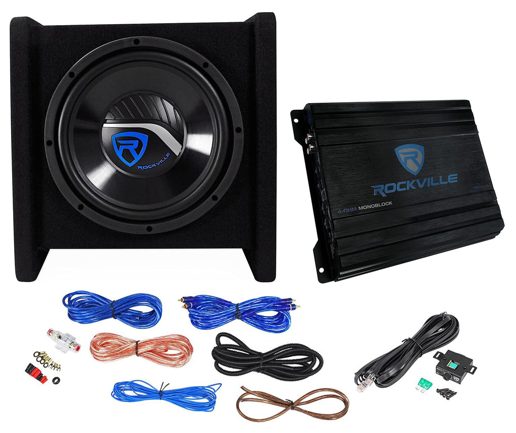 10" Car Subwoofer Enclosure with Mono Amplifier B3788