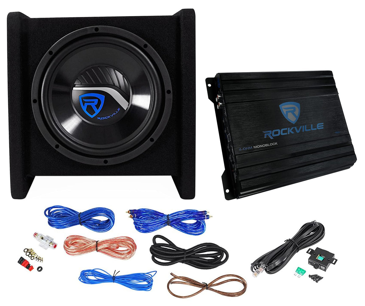 10" Car Subwoofer Enclosure with Mono Amplifier B3788