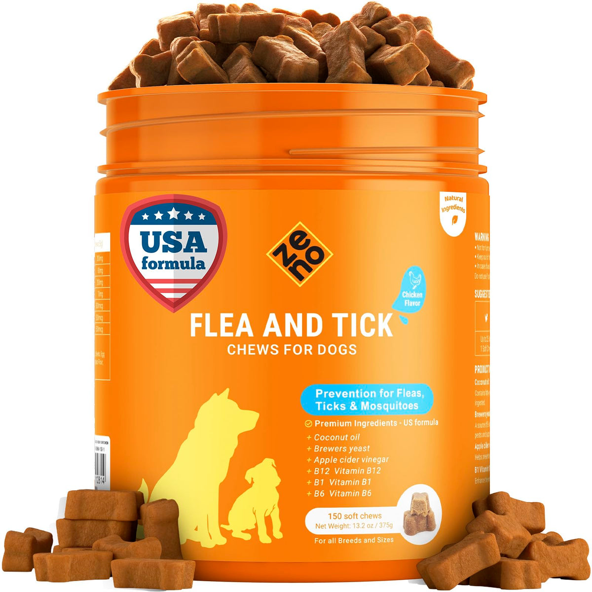 Chicken Flavour Flea and Tick Dog Chews 150 Count G303699