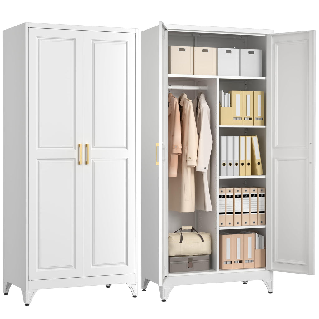 Metal Armoire Wardrobe Closet with 2 Doors M541