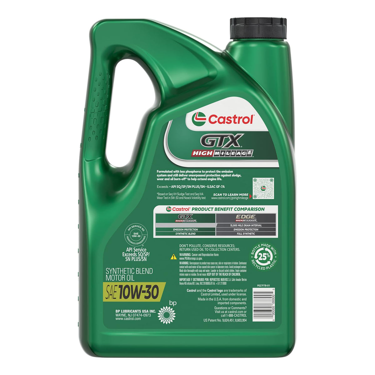 10W-30 Synthetic Blend Motor Oil, 5 Quarts M86327