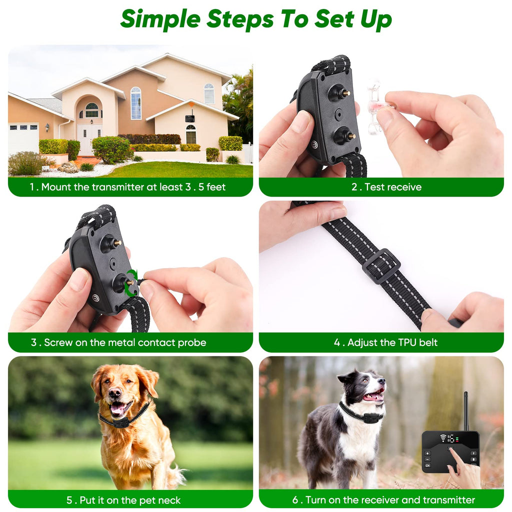 Wireless Dog Fence with Remote Training Collar I967