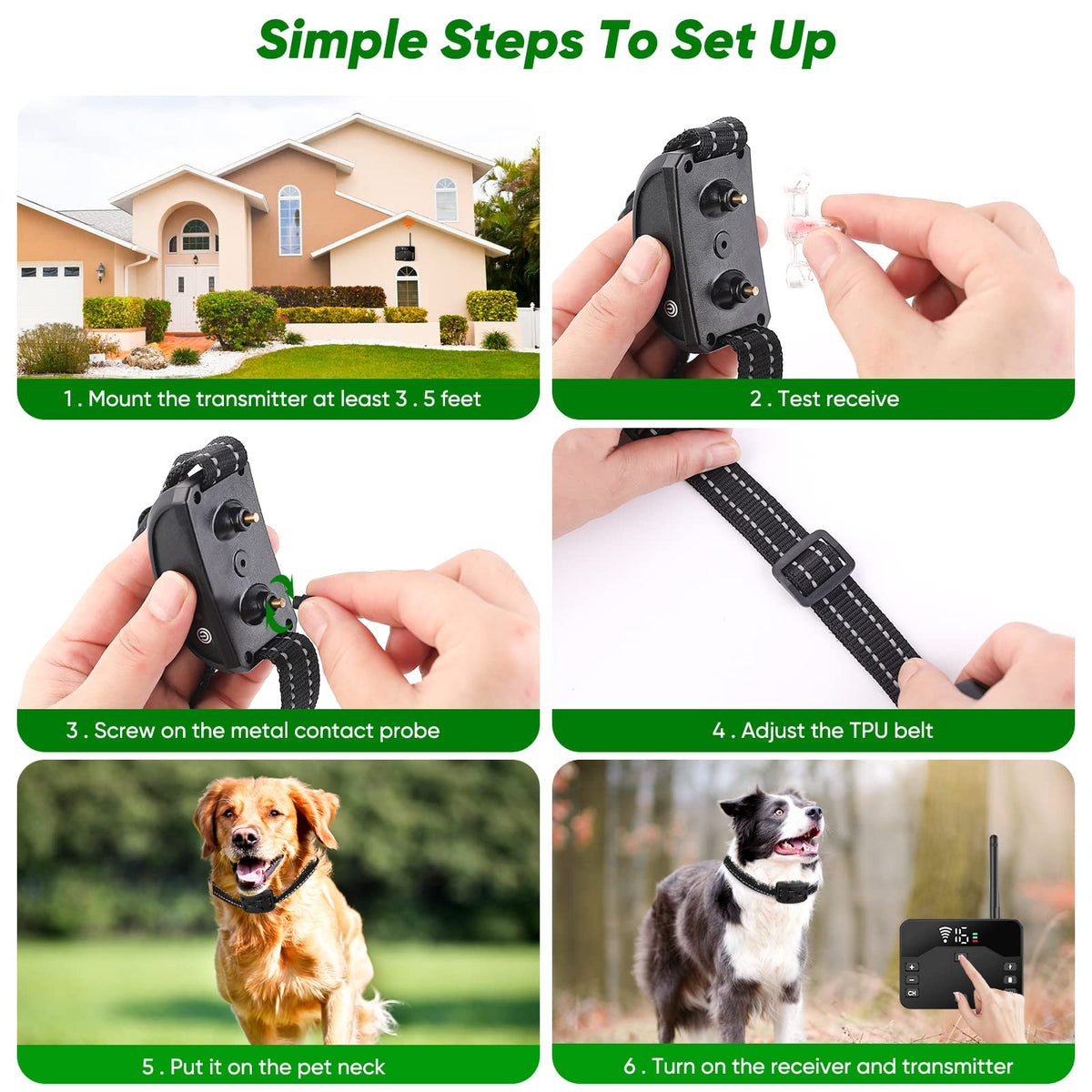 Wireless Dog Fence with Remote Training Collar I967