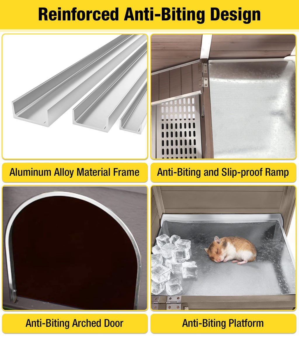 Brown Guinea Pig Cage with Sliding Tray and Ramp X1056