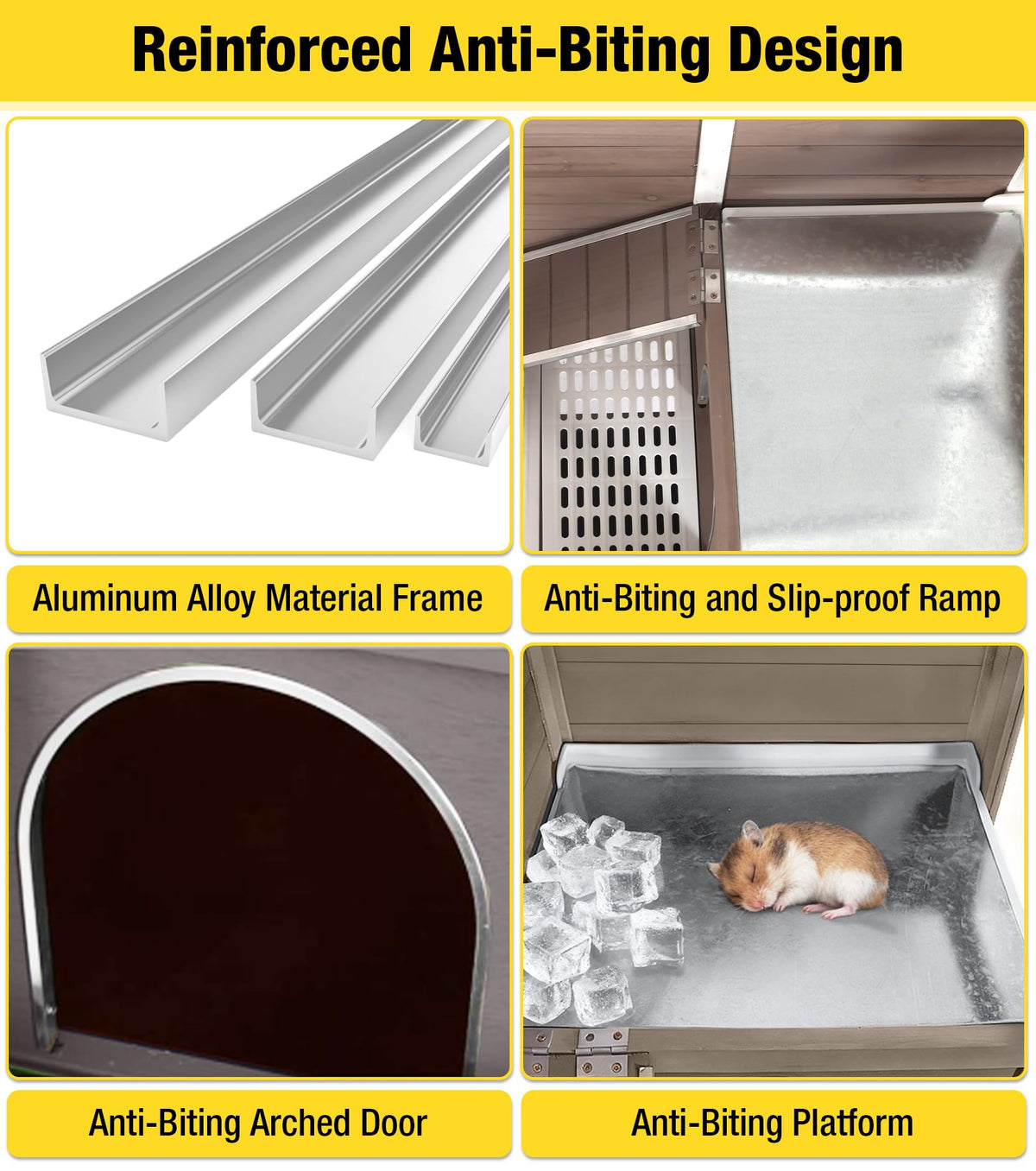 Brown Guinea Pig Cage with Sliding Tray and Ramp X1056