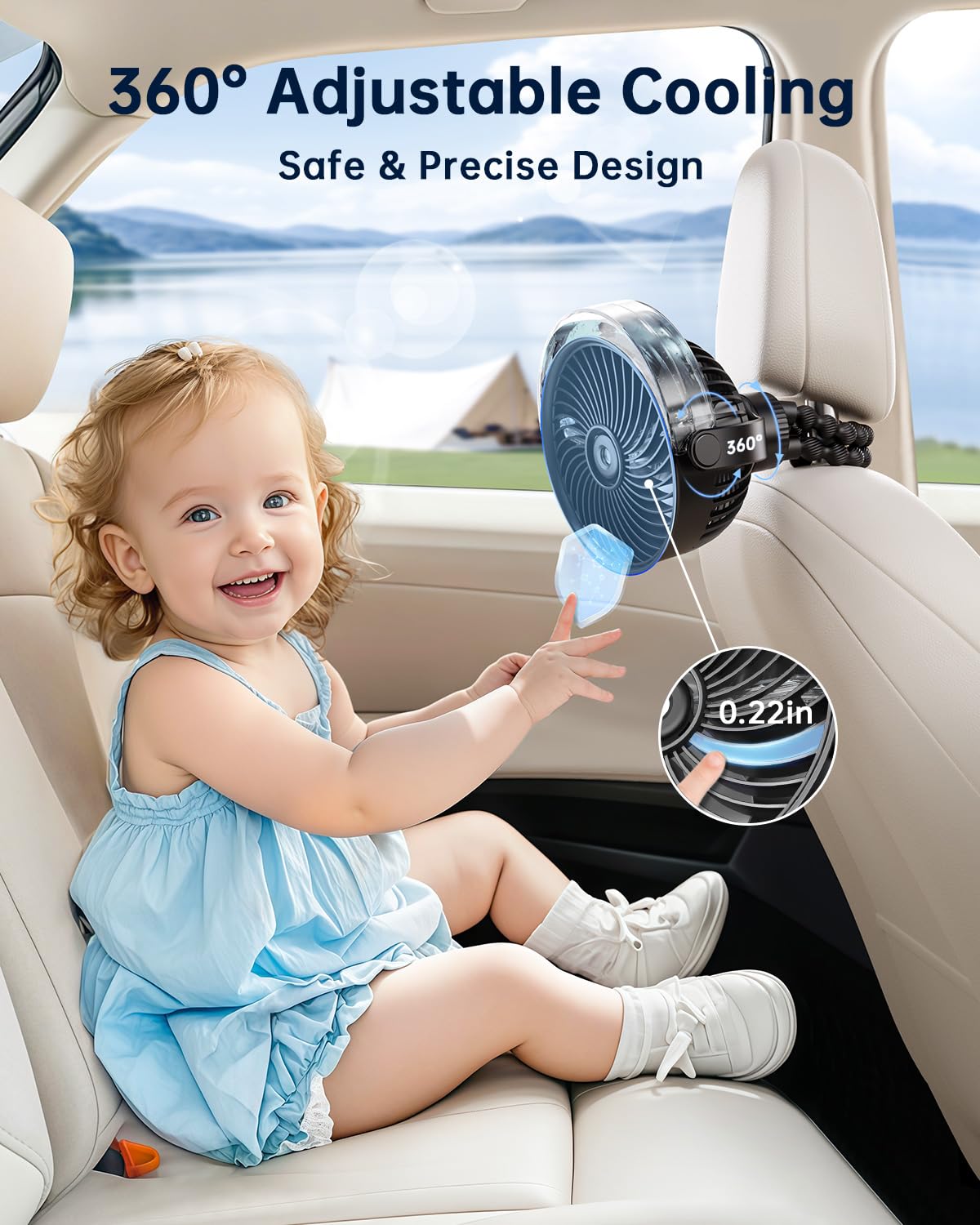 Portable Misting Stroller Fan W736