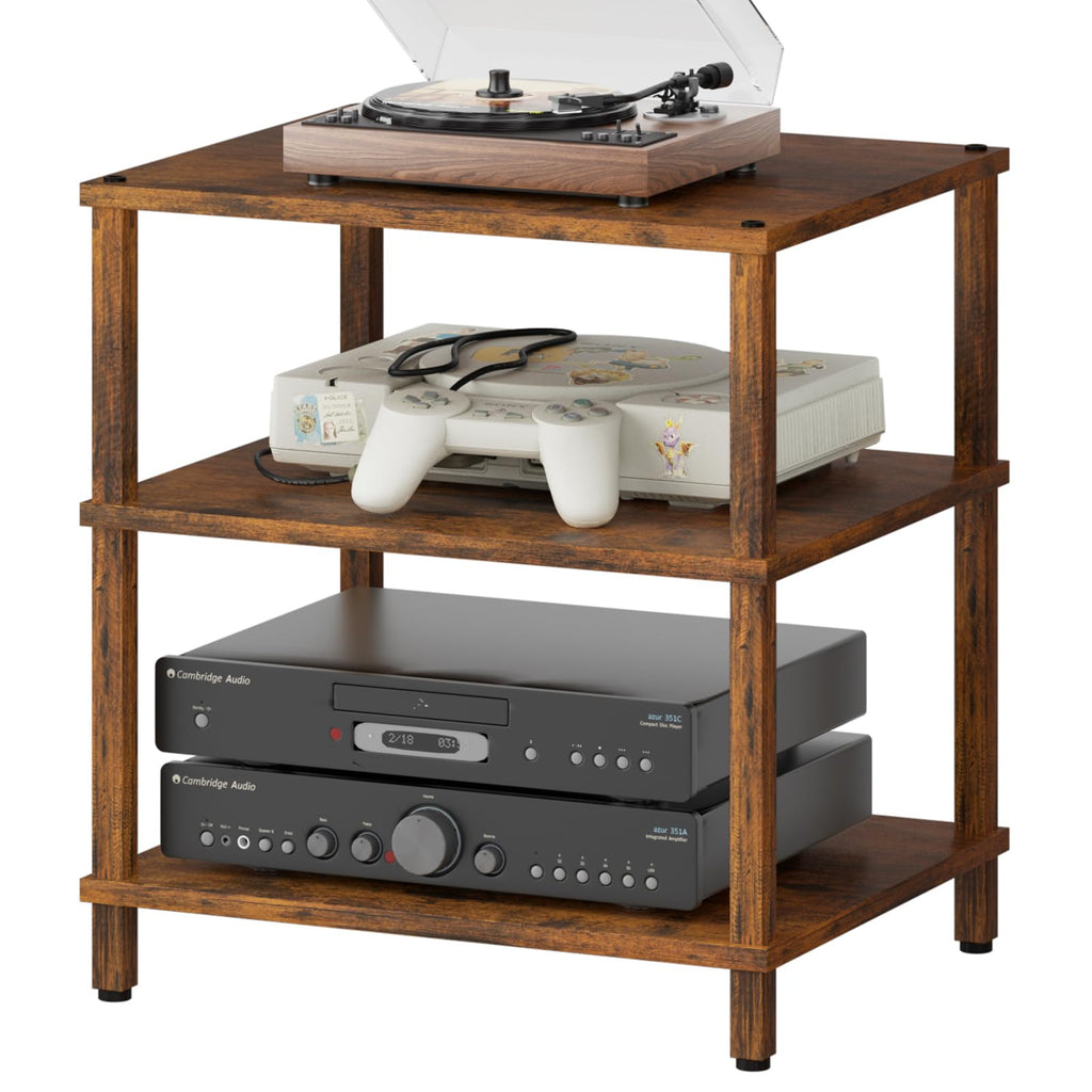 Brown 3-Tier Wooden Media Stand D77985