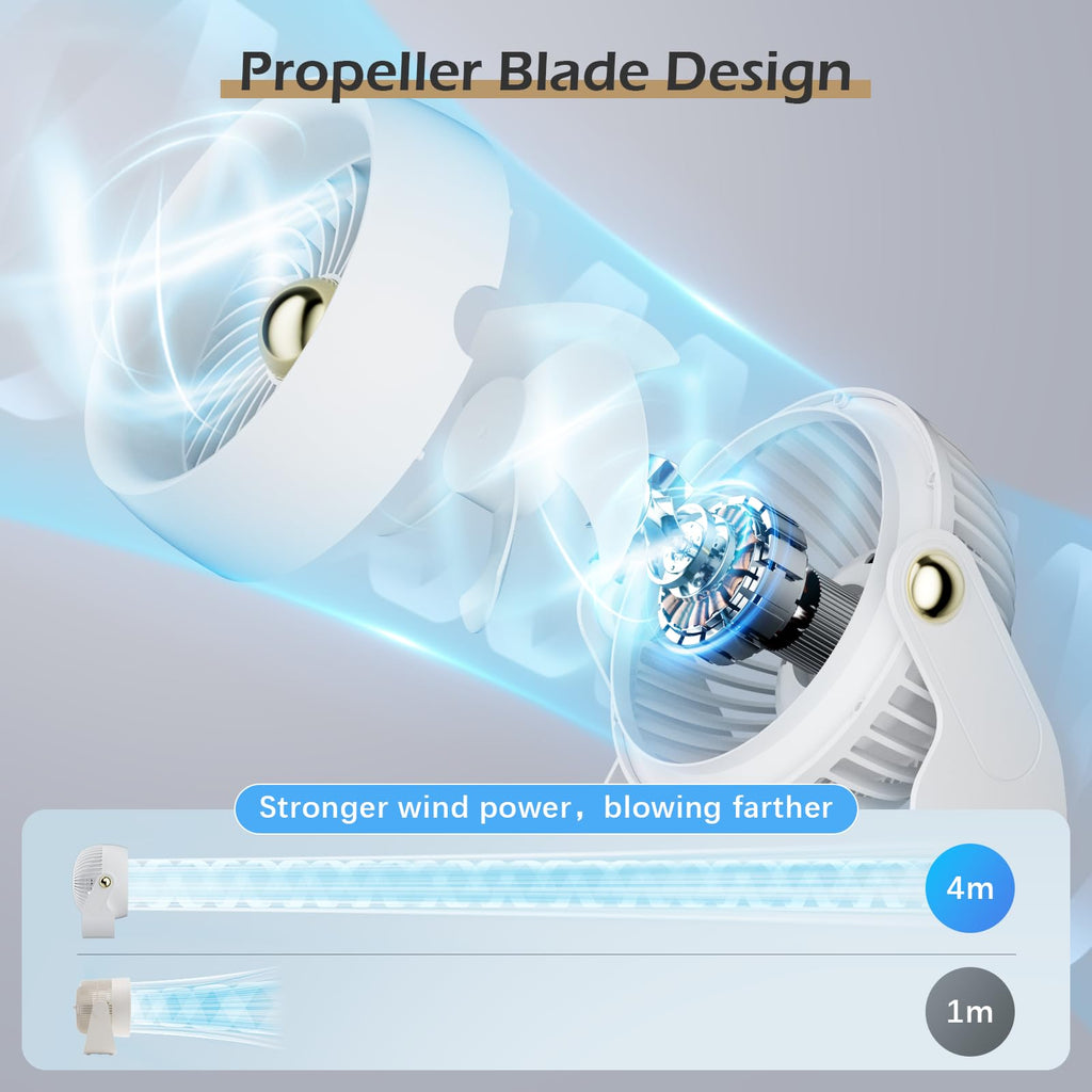 Portable Rechargeable 8 Inch Desk Fan O2991