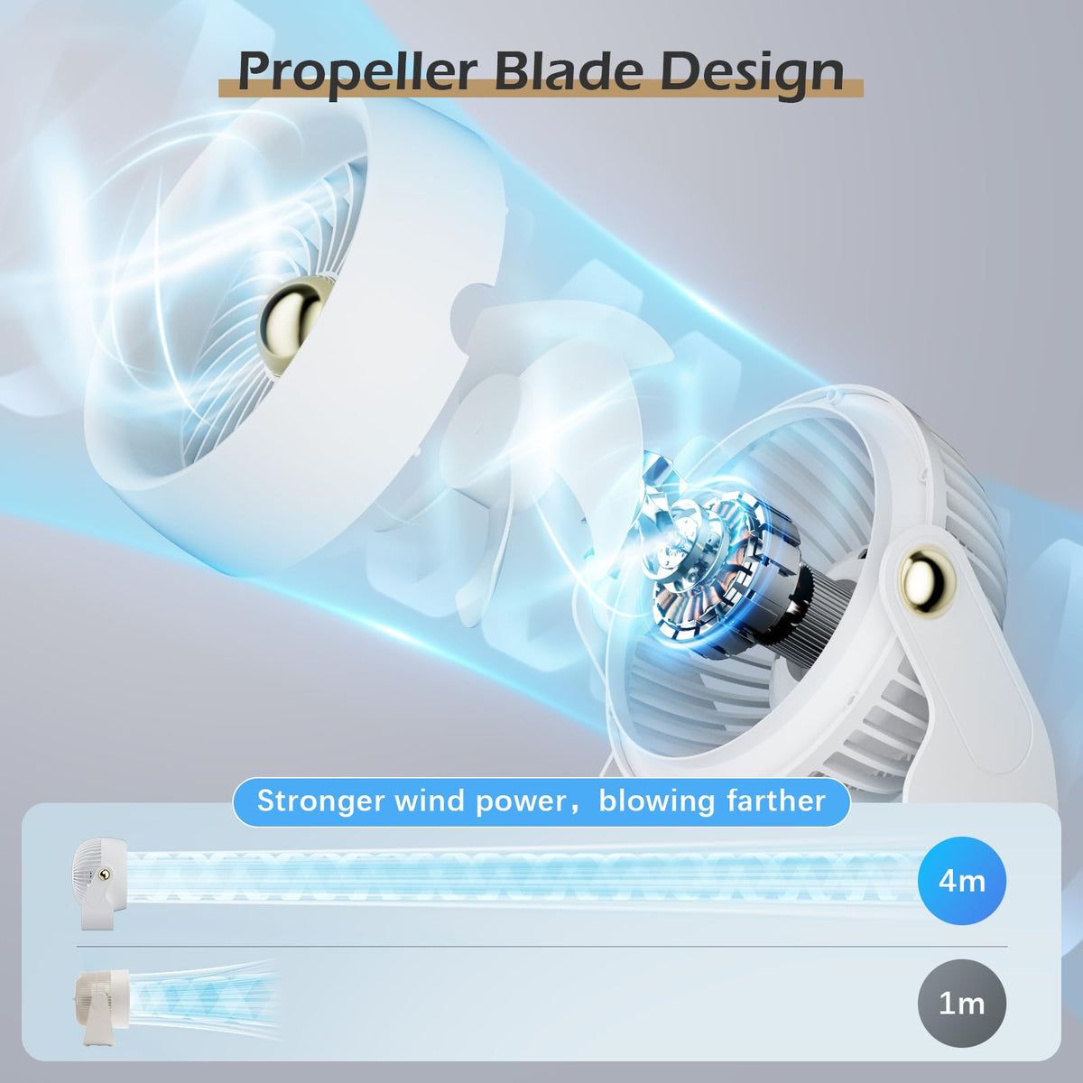 Portable Rechargeable 8 Inch Desk Fan O2991