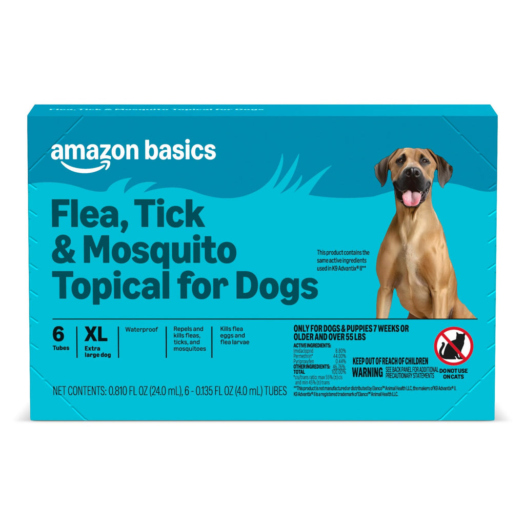 Flea, Tick & Mosquito Topical Treatment for X-Large Dogs, 6 Count P72990