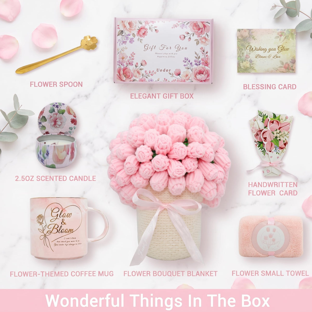 Pink Self Care Gift Basket W1465