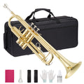 Gold Lacquer Brass Trumpet with Hard Case I460006