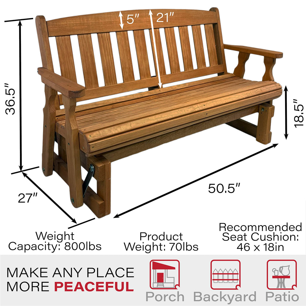 Heavy Duty Pressure Treated Porch Glider H765