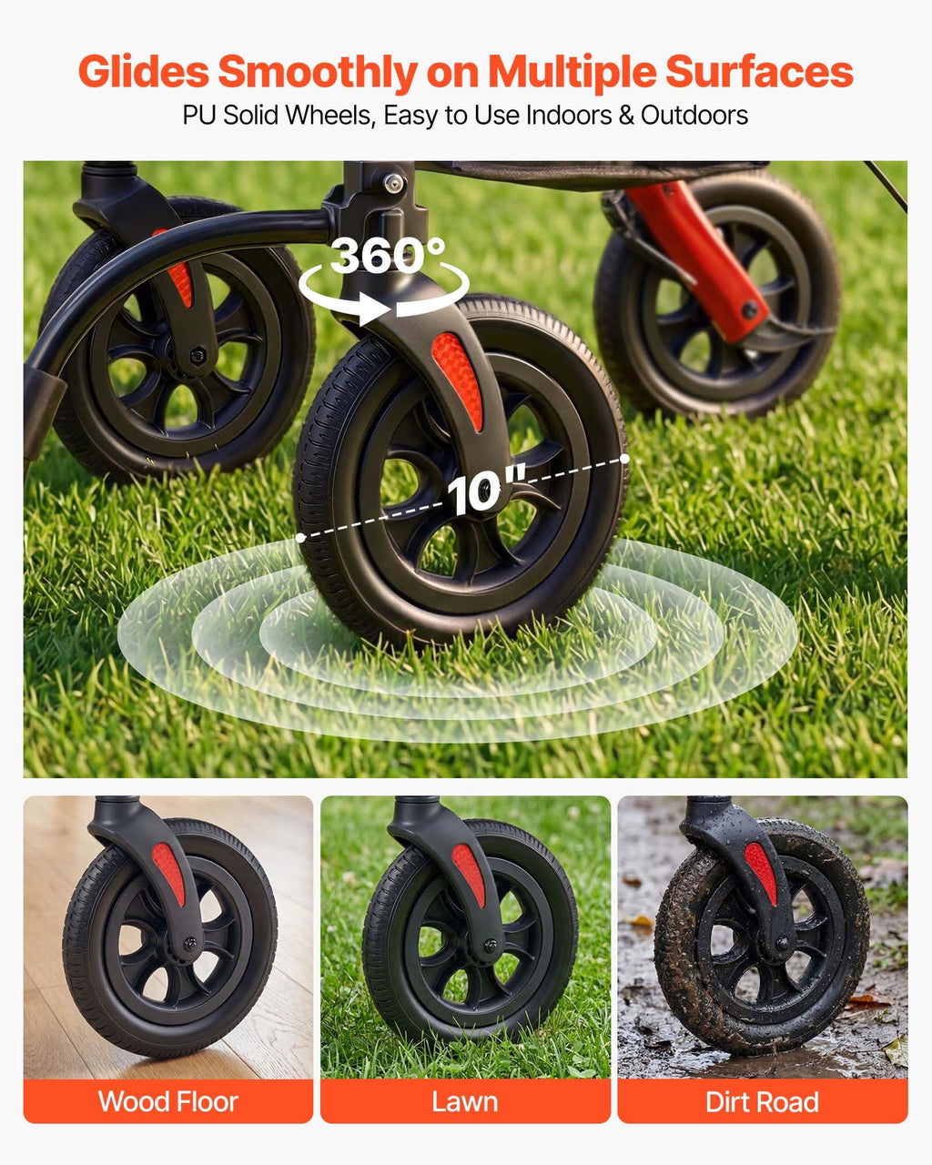 2-in-1 Foldable Aluminum Rollator Walker & Transport Chair Z845