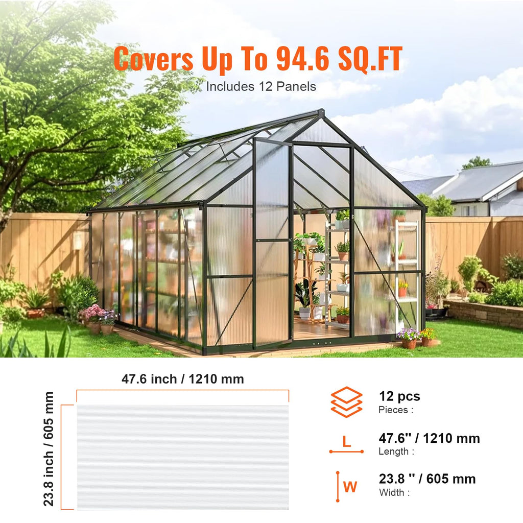 12 Pack Polycarbonate Greenhouse Panels G459