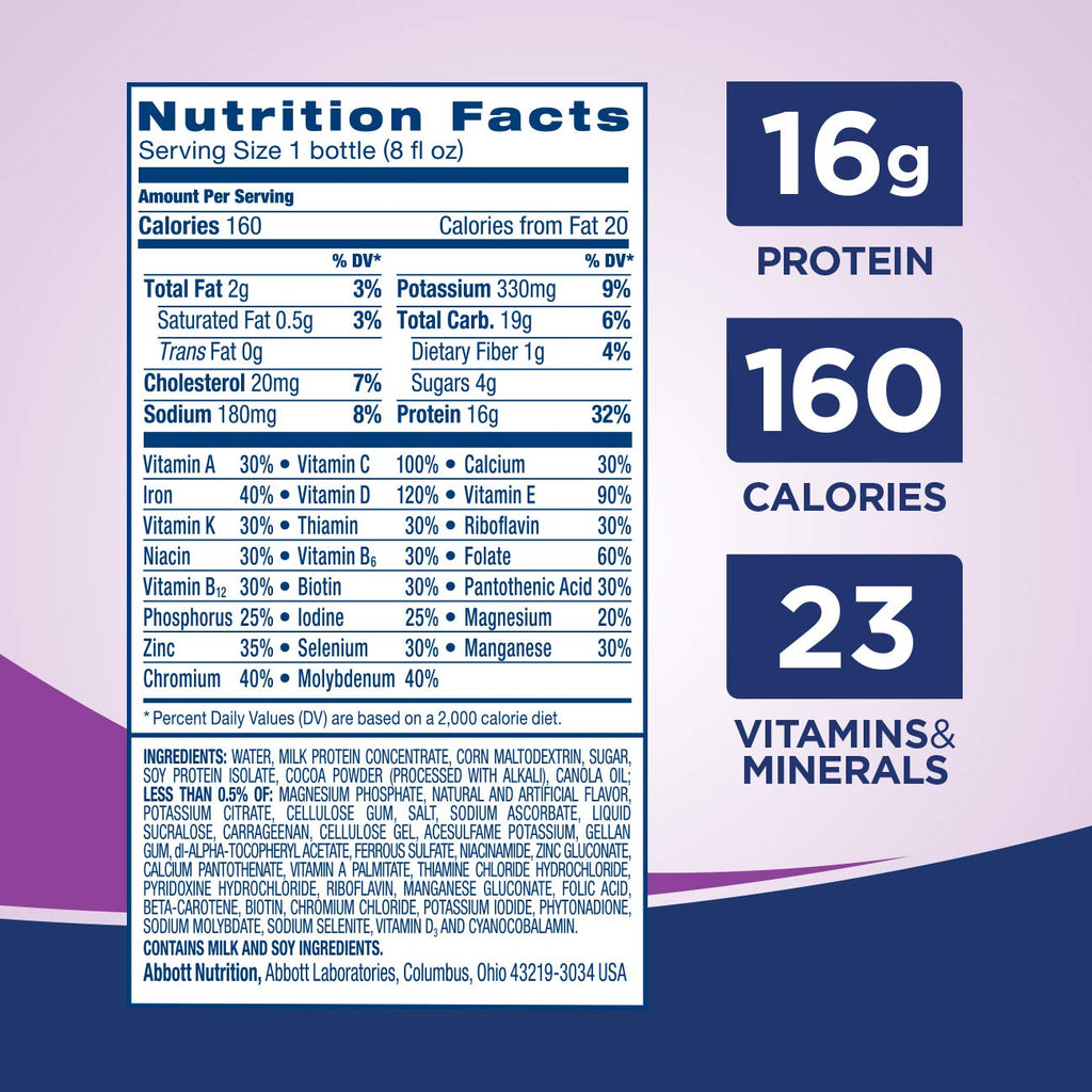 High Protein Nutritional Shake 16g Protein Milk Chocolate 8 fl oz 24 Count P29076
