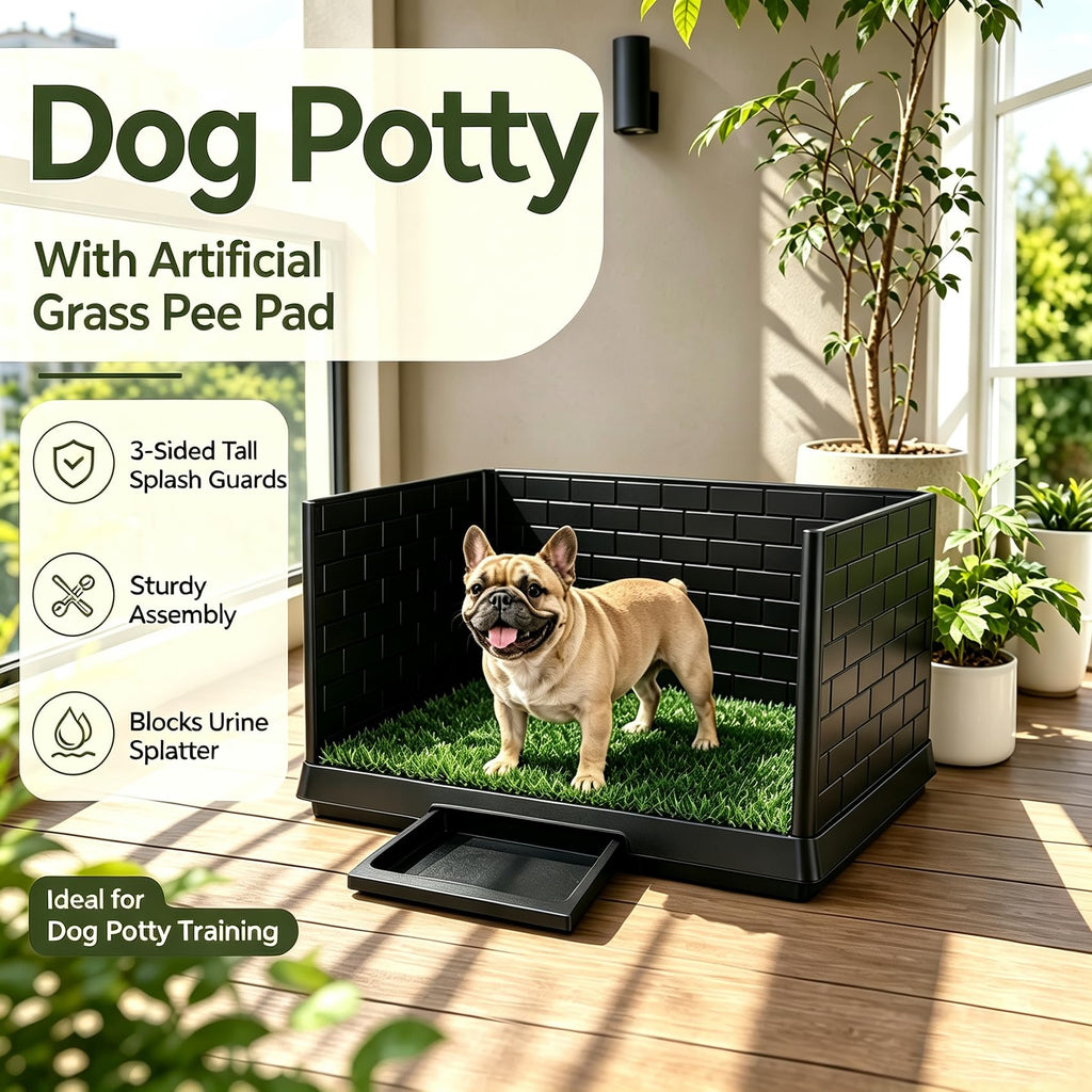30"×20" Artificial Grass Dog Potty Tray M8544