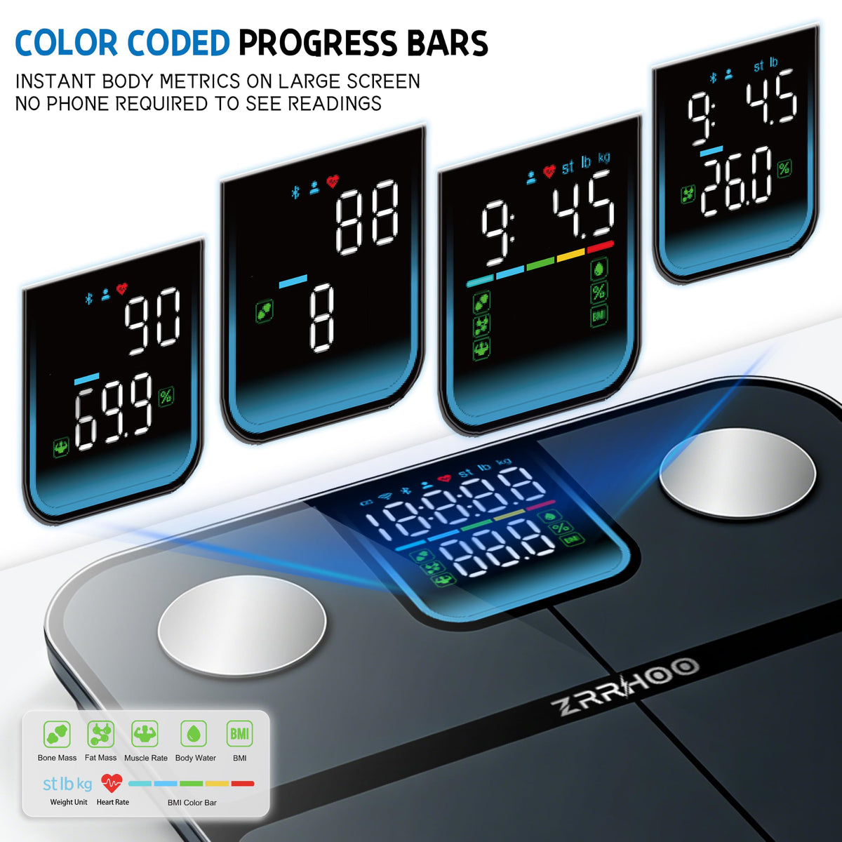 25 Body Composition Bluetooth Digital Weight Scale E1350
